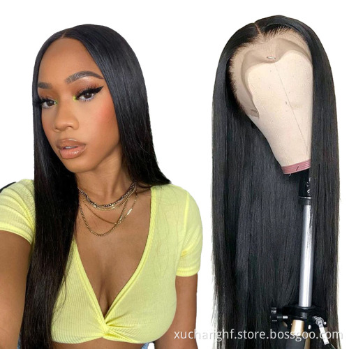 Wholesale Cheap Vendor 30 Inch 13x6 Bone Straight Swiss Lace Frontal Wig Virgin Peruvian Human Hair HD Lace Front Closure Wigs